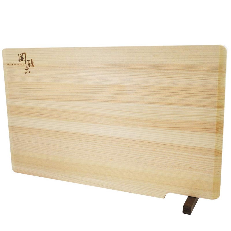 Kai KAI AP5226 Cutting Board Seki Magoroku Cypress L 15.4 x 9.4 inches (390 x 240 mm) with Stand Made in Japan Dishwasher Safe - Image 2